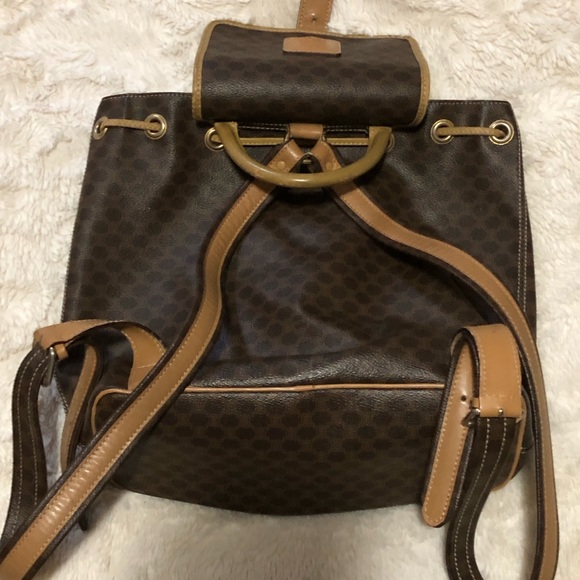 TODAY ONLY: AUTHENTIC CELINE MCADAM BACKPACK - MED signs of wear - faded Logo - Picture 2 of 12